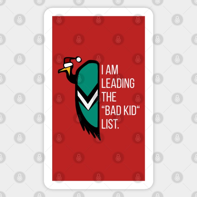 Christmas Edition: Bad Kid - Vulture The Wise Sticker by Caving Designs